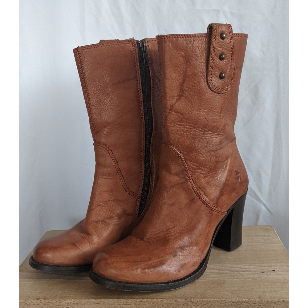 Frye Marbled Whiskey Leather Dress Boot